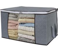INF Sac de rangement pour draps, couvertures, vêtements 60x43x35 cm Gris 1 paquet