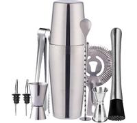 INF Service à cocktail Double shaker 750ml Acier inoxydable Argent 10 pièces
