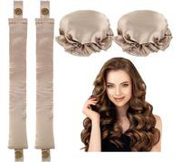 INF Set avec bigoudis et cordon en satin - bouclez vos cheveux pendant la nuit Grey