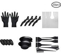 INF Set de 20 outils pour la teinture et la permanente - noir
