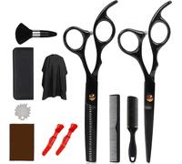 INF Set de coiffure avec ciseaux, peigne, pinces, manteau 11 pièces