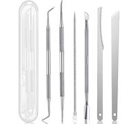 INF Set de pédicure avec 6 outils pour le soin des pieds Argent