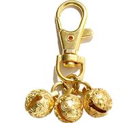 INF Set de porte-clés en cuivre avec cloche DIY - couleur nickel (lot de 10) Or