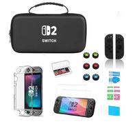 INF Set étui de rangement Switch 2 - Étui de transport protecteur avec accessoires, multicolore PU+EV ABS+Silicone, compatible avec