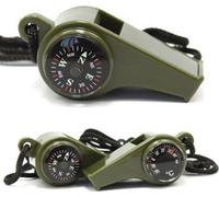 INF Sifflet de survie 3-en-1 avec boussole - Sifflet de sécurité d'urgence