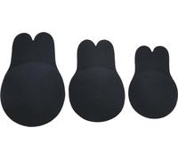 INF Soutien-gorge adhésif oreilles de lapin en silicone invisible et respirant Le noir XXL