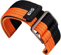 INF Sport sangle nylon pour Garmin Fenix 8/7X/970/965 Noir 26 mm