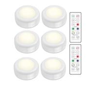 INF Spots LED 6 pcs avec 2 télécommandes Décor dans l'armoire