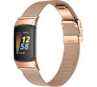 INF Stainless Steel Watch Strap for Fitbit Charge5/6 Rose Gold
