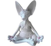 INF Statuette Chat Sphynx Méditation 8cm - Décoration Zen pour Intérieur