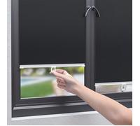 INF 1 store à ventouse sans perçage 40 cm x 125 cm - Protection solaire en PVC noir, isolation thermique