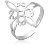 INF Stylish Stainless Steel Ring Silver