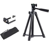 INF Support de 50 cm en alliage d'aluminium avec pince en U et sac de transport Noir