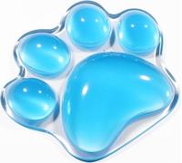INF Support de souris ergonomique en silicone transparent pour bureau Bleu