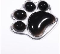 INF Support de souris ergonomique en silicone transparent pour bureau Le noir