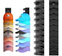 INF Support Mural Multi-Couches pour Casquettes de Baseball - Rangement Facile et Organisé des Chapeaux Le noir