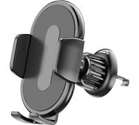 INF Support téléphone voiture en ABS noir avec fixation sur grille d'aération 18x5x7,5 cm