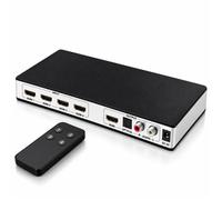 Commutateur HDMI 4x1 et répartiteur audio UHD 4K 3D HDMI 2.0 ARC Toslink+RCA