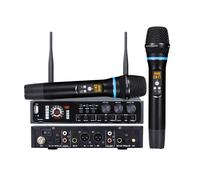 INF Système de microphone sans fil tout-en-un avec Bluetooth Le noir