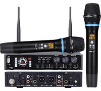 INF Système de microphone sans fil tout-en-un avec Bluetooth Le noir