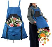 INF Tablier de jardinage multifonctionnel avec boucle à dégagement rapide Bleu