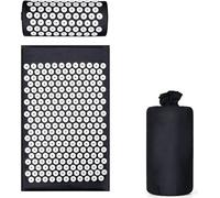 INF Tapis à ongles avec oreiller pour massage et relaxation Noir