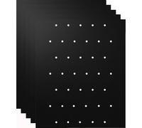 INF Tapis de gril avec trous, antiadhésif, noir, pack de 5