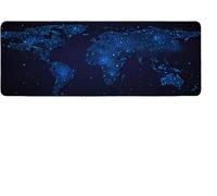 INF Tapis de souris avec carte du monde - base en caoutchouc antidérapante XL