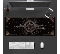 INF Tapis de Souris XXL Zodiaque Poissons - 90x40cm - Bord Cousu Noir