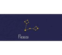 INF Tapis de souris Zodiaque Poissons : Caoutchouc, 80x30cm, Antidérapant
