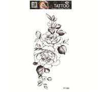 INF Tatouage temporaire floral noir - Imperméable et durable Modèle 1