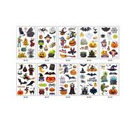 INF Tatouages temporaires d'Halloween 10 feuilles Multicolore
