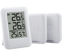 INF Thermomètre numérique sans fil pour l'intérieur et l'extérieur avec 2 capteurs