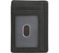 INF Thin bi-fold wallet, PU leather card holder with coin pocket noir