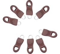 INF Tirettes pour glissières de fermeture éclair, paquet de 8 Marron L