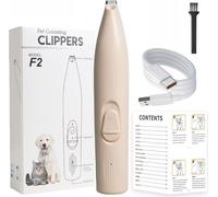 INF Tondeuse à poils pour chiens et chats - Silencieuse, précise, set de 4 pièces Rose