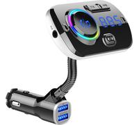 INF Transmetteur FM sans fil pour voiture LED 7 couleurs QC3.0 chargeur rapide