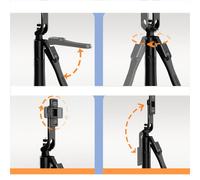 INF Trépied Stabilisateur Selfie Bluetooth 215cm avec Double Support Téléphone