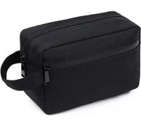 INF Trousse de toilette imperméable en tissu Oxford pour homme Noir