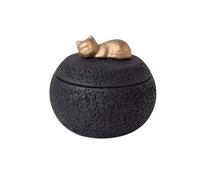 INF Urne Funéraire pour Animaux de Compagnie - Boîte de Souvenir pour Chats et Chiens, 350ml, Couleurs Variées Le noir