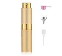 INF Vaporisateur de parfum rechargeable bouteille en verre coque en alliage 8 ml Or