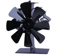 INF Ventilateur de poêle, ventilateur de cheminée pour une meilleure répartition Le noir