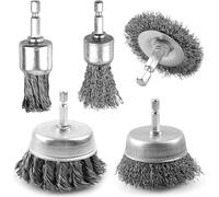 INF Versatile 5 Piece Stainless Steel Wire Brush Set for Drill (Ensemble de brosses métalliques en acier inoxydable pour perceuses)