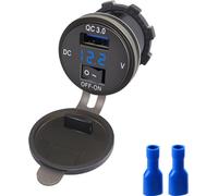 INF Voltmeter Switch Auto Modification Single QC3.0 Blue