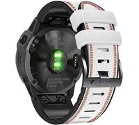 INF White silicone strap for Garmin Fenix 8X 7 6X 6 5X 5 5S white 26 mm