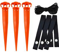 INF Young Tree Support Stake Set, Garden Tree Supports Orange