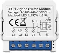 INF ZigBee Smart Switch Module - 4 groupes, blanc, zéro neutre