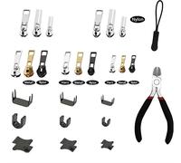 INF Zippers with rider in mixed colors - Size 8#, 5#, 3# - for nylon zippers
