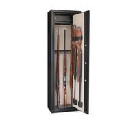 Infac Safe CLT10 Armoire forte pour Armes en Acier | 8 Armes avec lunette + 2 dans la porte | Coffre intérieur | Serrure à clé | Conforme norme européenne