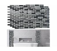 Infactory 10 dalles murales adhésives - 26 x 26 cm - Mosaïque Granit & Carrelage